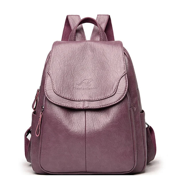 NOÉMI – Anti-theft Leather Backpack | Secure and Stylish